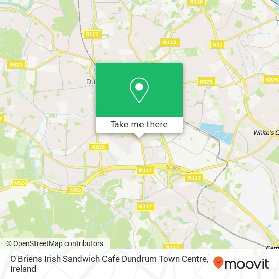 O'Briens Irish Sandwich Cafe Dundrum Town Centre, 16 Sandyford Road Dublin 16 map