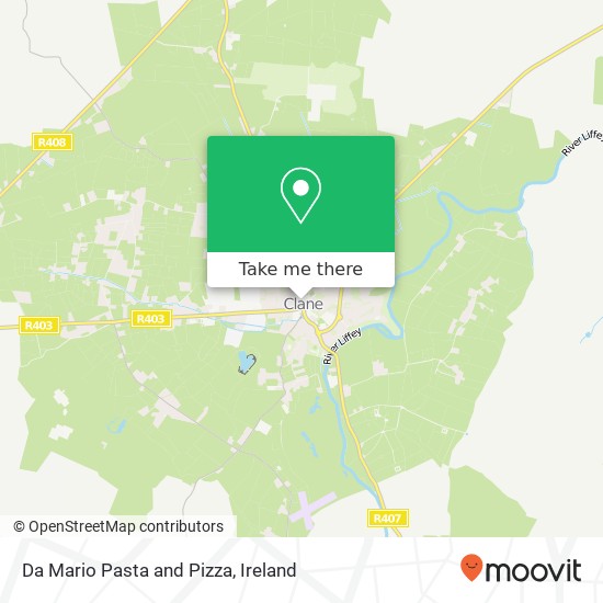 Da Mario Pasta and Pizza, Main Street Clane, County Kildare map