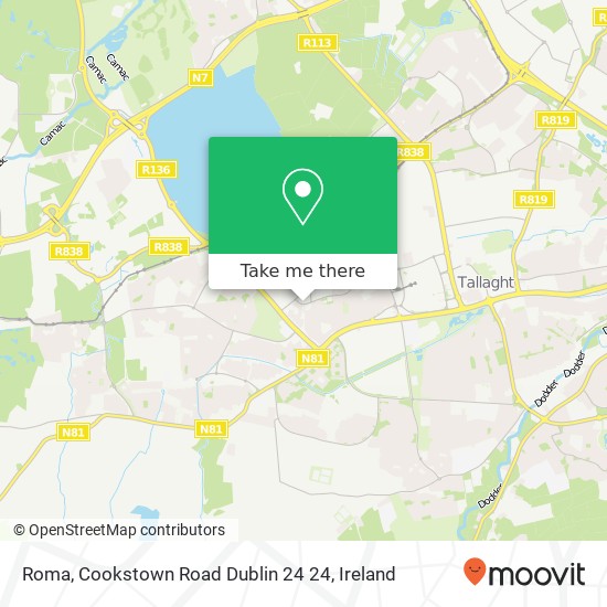 Roma, Cookstown Road Dublin 24 24 map