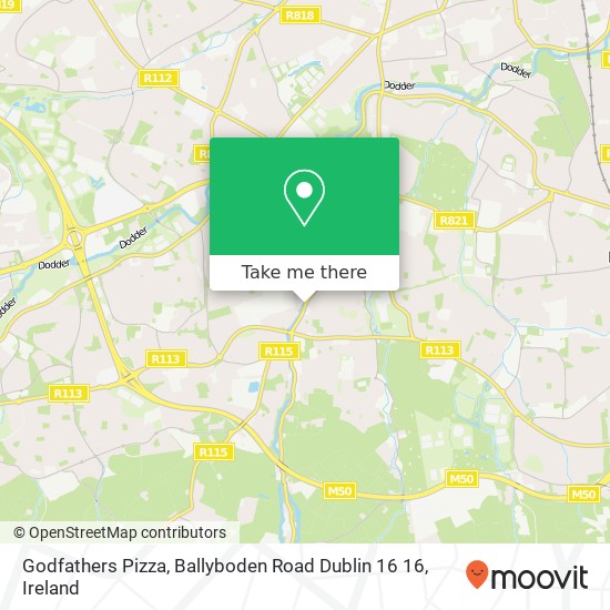 Godfathers Pizza, Ballyboden Road Dublin 16 16 map