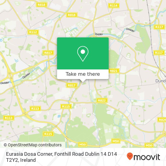 Eurasia Dosa Corner, Fonthill Road Dublin 14 D14 T2Y2 map