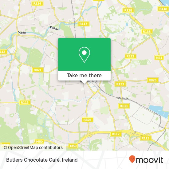 Butlers Chocolate Café, Dundrum Court Dublin 16 map