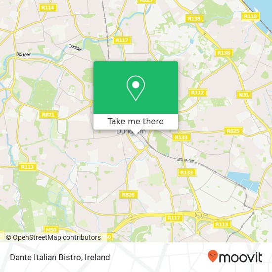 Dante Italian Bistro, Sandyford Road Dublin 16 16 map