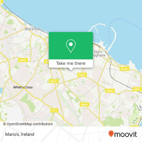 Mario's, Oliver Plunkett Villas Dun Laoghaire, County Dublin map