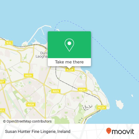 Susan Hunter Fine Lingerie, 49 Sandycove Road Dun Laoghaire map