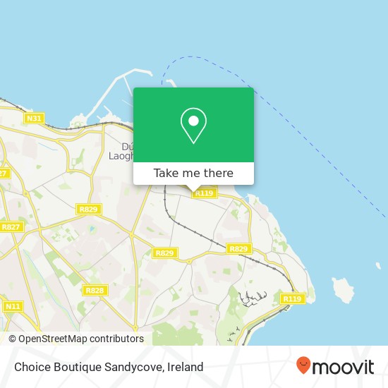 Choice Boutique Sandycove, Glasthule Road Glasthule map