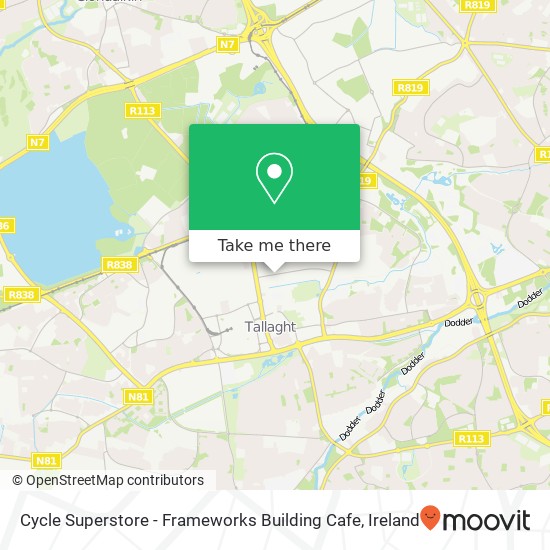 Cycle Superstore - Frameworks Building Cafe, Airton Road Dublin 24 map