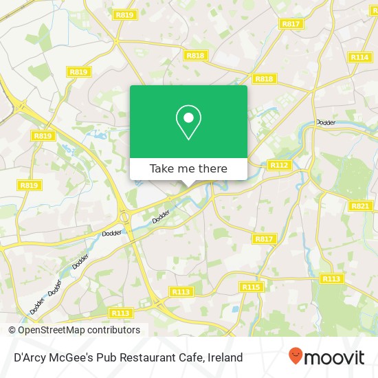 D'Arcy McGee's Pub Restaurant Cafe, Templeogue Road Dublin 6w plan