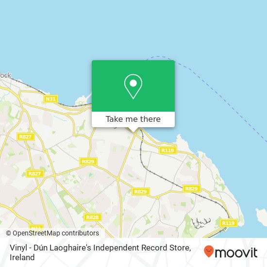 Vinyl - Dún Laoghaire's Independent Record Store, 61 George's Street Upper Dun Laoghaire plan
