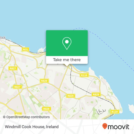 Windmill Cook House, 62 George's Street Upper Dun Laoghaire map