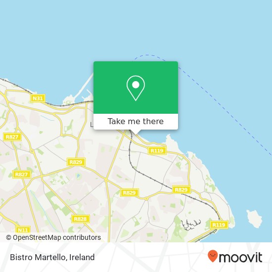 Bistro Martello, Islington Avenue Sandycove, County Dublin map