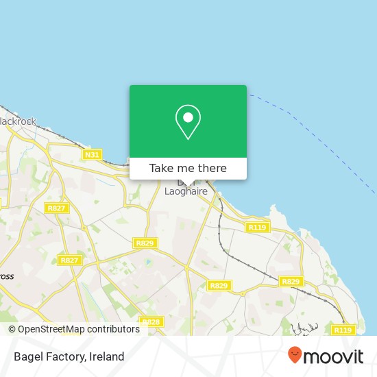 Bagel Factory, 13 George's Street Upper Dun Laoghaire, County Dublin map