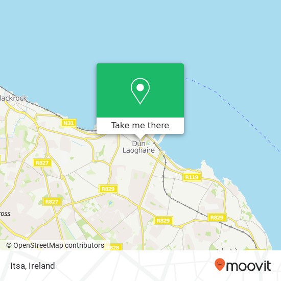 Itsa, 2 Marine Road Dun Laoghaire A96 T326 map