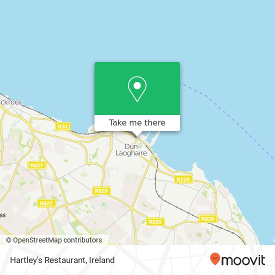 Hartley's Restaurant, Marine Road Dun Laoghaire, County Dublin plan