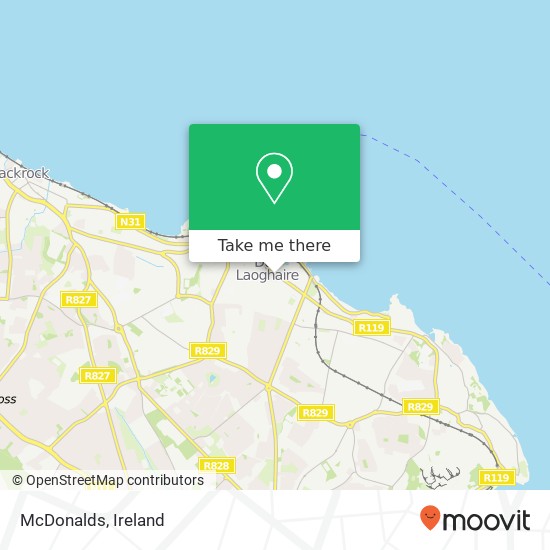 McDonalds, 30 George's Street Upper Dun Laoghaire, County Dublin map