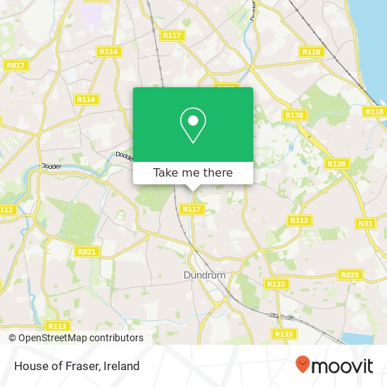 House of Fraser, Dundrum Road Dublin 14 14 map