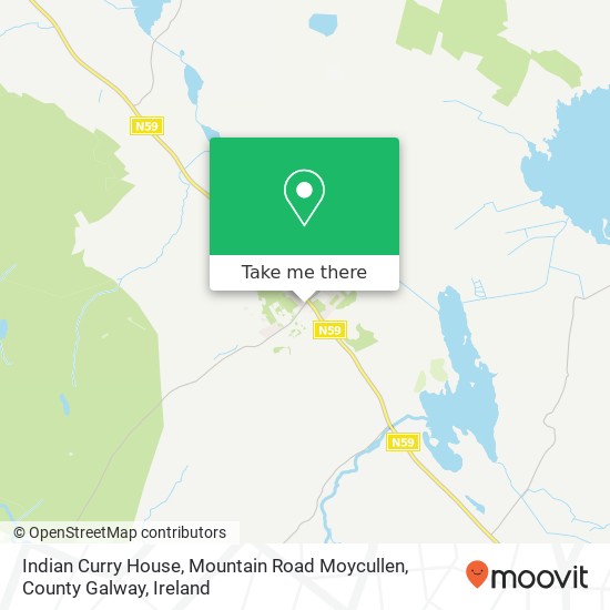Indian Curry House, Mountain Road Moycullen, County Galway map