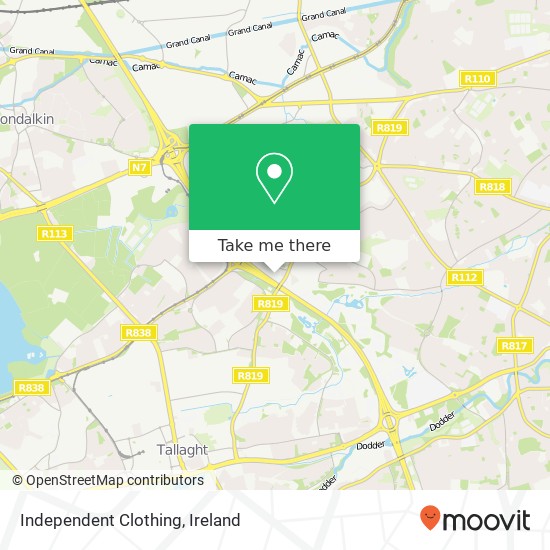 Independent Clothing, Fashion City Dublin 12 12 map