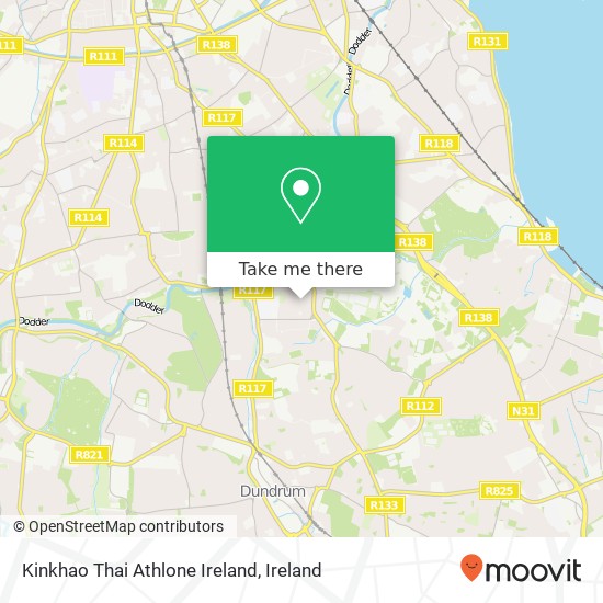 Kinkhao Thai Athlone Ireland, Leinster Lawn Dublin 14 D14 V4K4 map