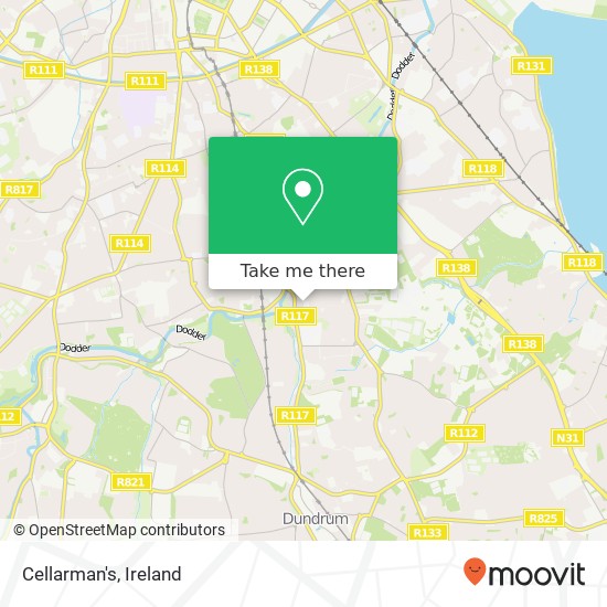 Cellarman's, Milltown Dublin 14 map