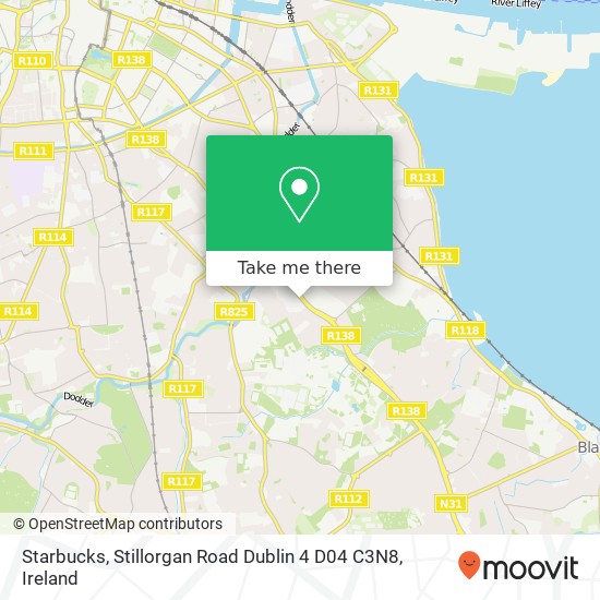 Starbucks, Stillorgan Road Dublin 4 D04 C3N8 map