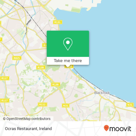 Ocras Restaurant, Bellevue Avenue Blackrock, County Dublin plan