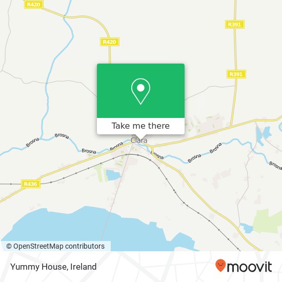 Yummy House, River Street Clara, County Offaly map