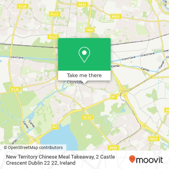 New Territory Chinese Meal Takeaway, 2 Castle Crescent Dublin 22 22 map