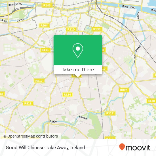 Good Will Chinese Take Away, Rathmines Road Upper Dublin 6 6 map