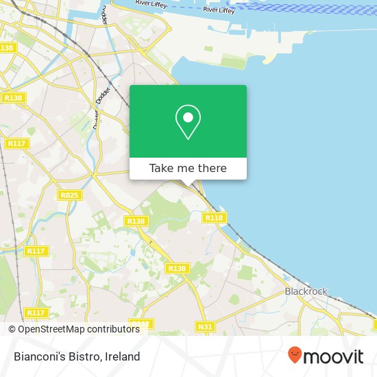 Bianconi's Bistro, Merrion Road Dublin 4 4 map