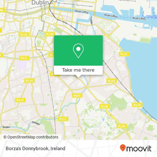Borza's Donnybrook, 4 Donnybrook Road Dublin 4 map