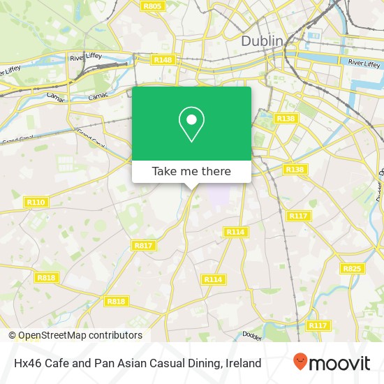 Hx46 Cafe and Pan Asian Casual Dining, 46 Harolds Cross Road Dublin 6w 6W map