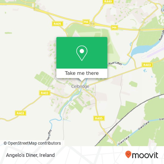 Angelo's Diner, Main Street Celbridge, County Kildare map