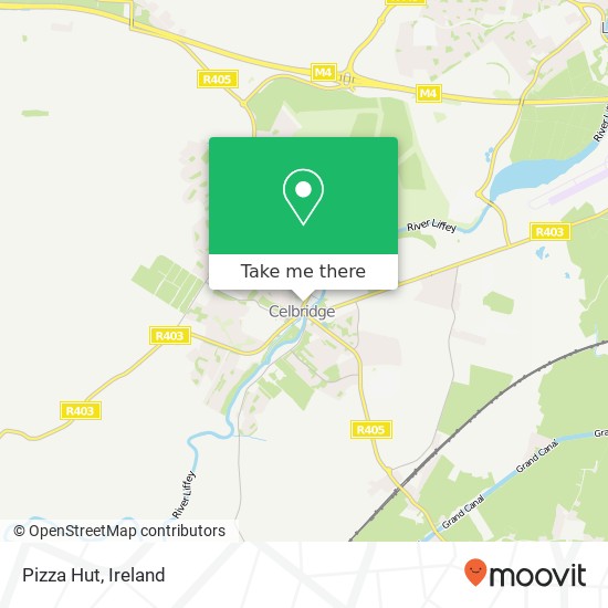 Pizza Hut, Main Street Celbridge, County Kildare map