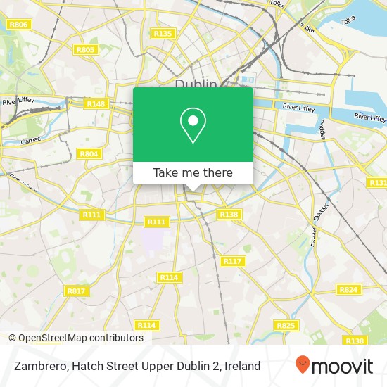 Zambrero, Hatch Street Upper Dublin 2 map