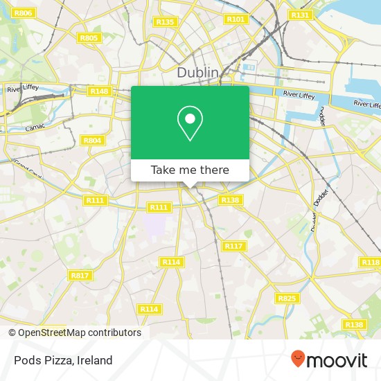Pods Pizza, Iveagh Court Dublin 2 map