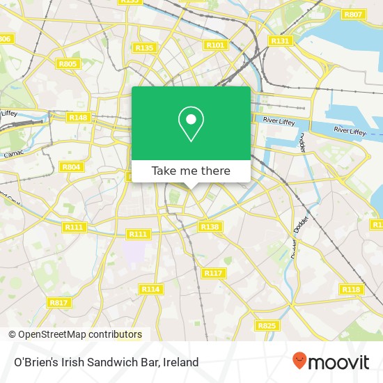 O'Brien's Irish Sandwich Bar, Leeson Street Lower Dublin 2 2 map