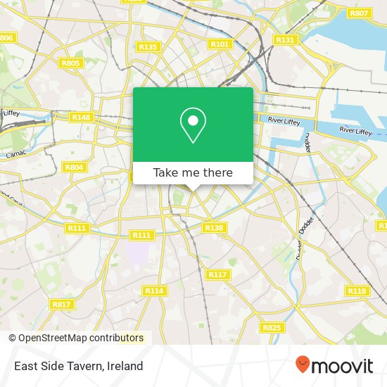 East Side Tavern, Earlsfort Terrace Dublin 2 map