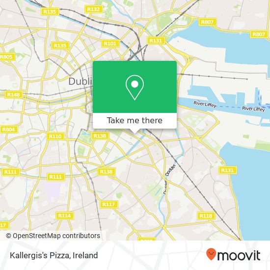 Kallergis's Pizza, Love Lane East Dublin 2 2 map