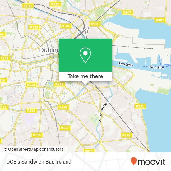 OCB's Sandwich Bar, Clanwilliam Place Dublin 2 2 map