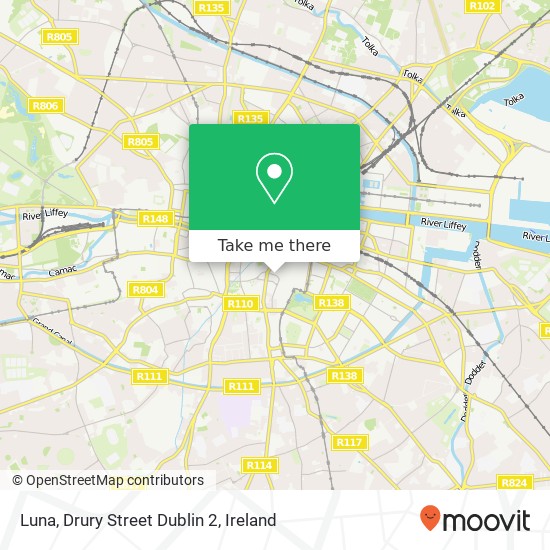 Luna, Drury Street Dublin 2 map