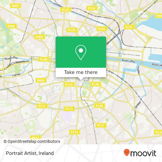 Portrait Artist, Glovers Alley Dublin 2 map