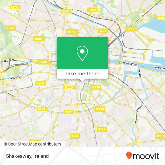 Shakeaway, King Street South Dublin 2 map