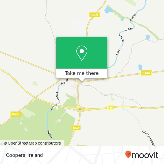 Coopers, Dublin Road Kilbeggan, County Westmeath map