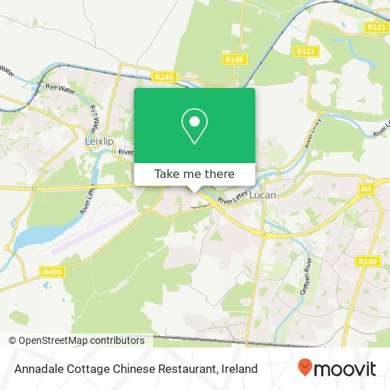 Annadale Cottage Chinese Restaurant, Leixlip Road Lucan map