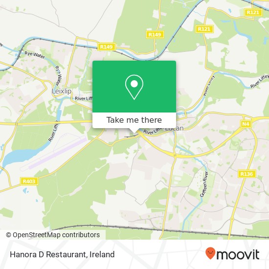 Hanora D Restaurant, The Crescent Lucan, County Dublin map
