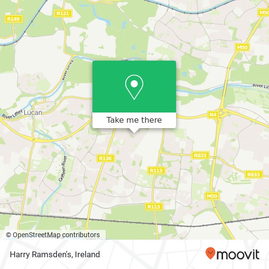 Harry Ramsden's, Liffey Villas Liffey Valley Park K78 AD72 map