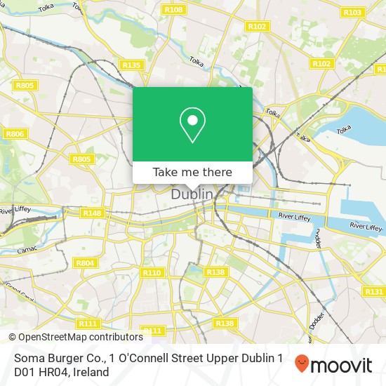 Soma Burger Co., 1 O'Connell Street Upper Dublin 1 D01 HR04 plan