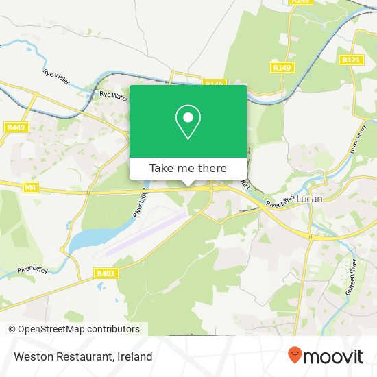 Weston Restaurant, M4 Lucan map