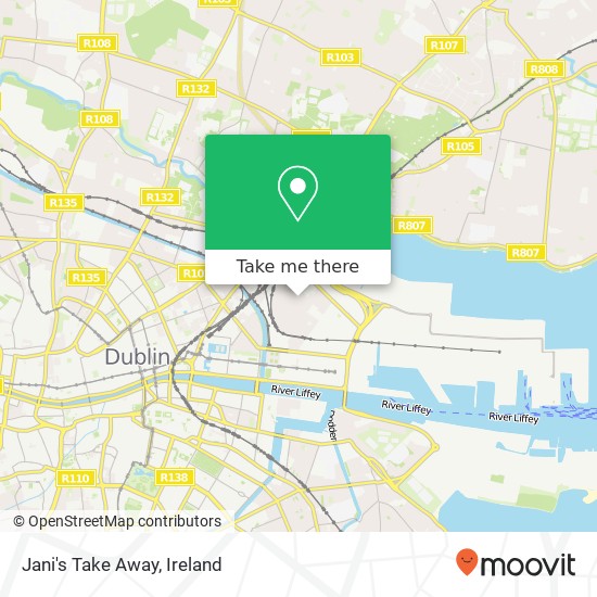 Jani's Take Away, Church Road Dublin 3 3 map